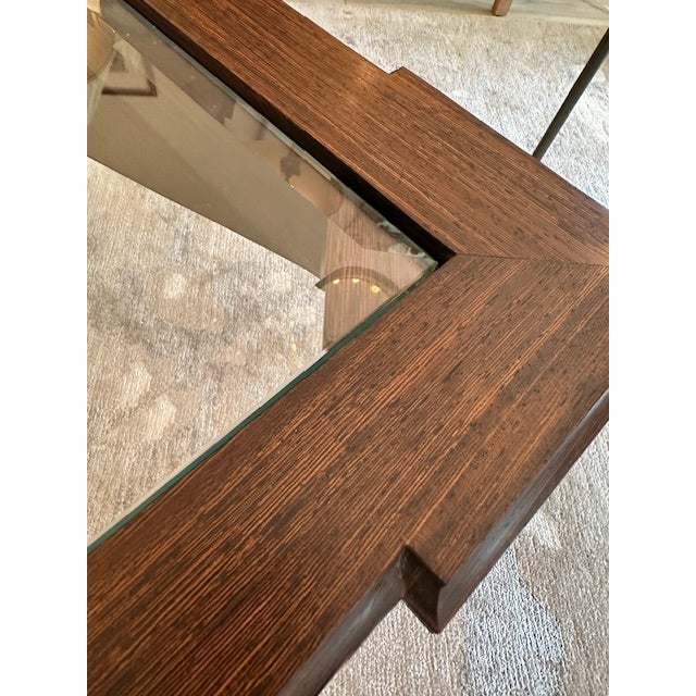 Wood Custom 1990s Wenge Cocktail Table For Sale - Image 7 of 7