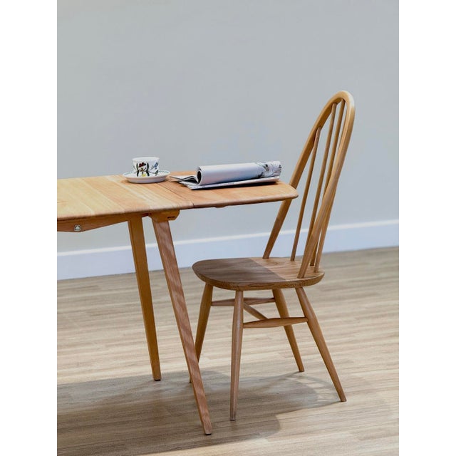 Folding Table and Quaker Chairs by Lucian Ercolani for Ercol, 1960s, Set of 5 For Sale - Image 16 of 18