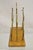 Antique English Victorian Brass and Oak Wood Scrolling Magazine Rack For Sale In Philadelphia - Image 6 of 11