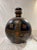 Wood Mid 20th Century Extra Large Metal Mughal Style Black Hand-Painted Water Jug Vase, Rajasthan India For Sale - Image 7 of 12