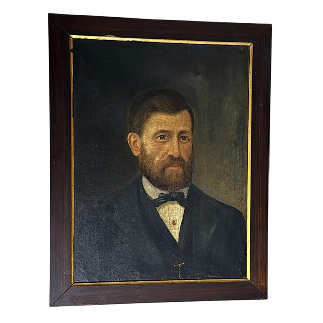 Late 19th Century Late 19th Century French Academic Portrait of an Elegant Gentleman, Oil on Canvas For Sale - Image 5 of 18