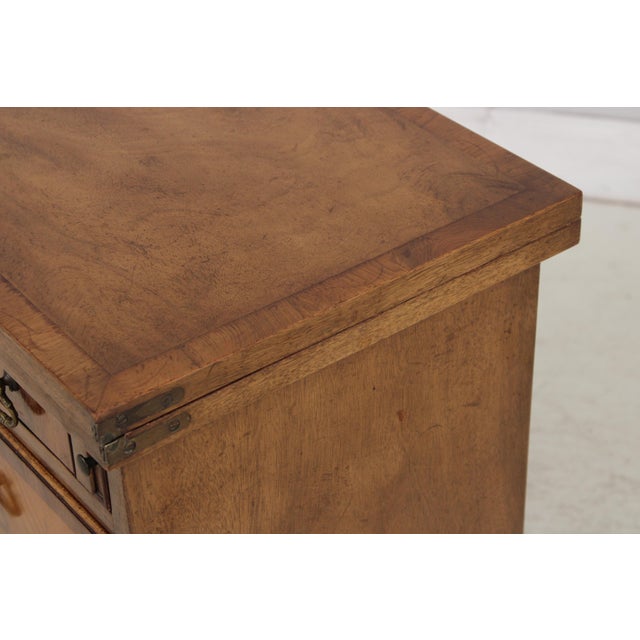 Brown Old Colony Satinwood Mahogany Flip Top Bachelor Chest For Sale - Image 8 of 13