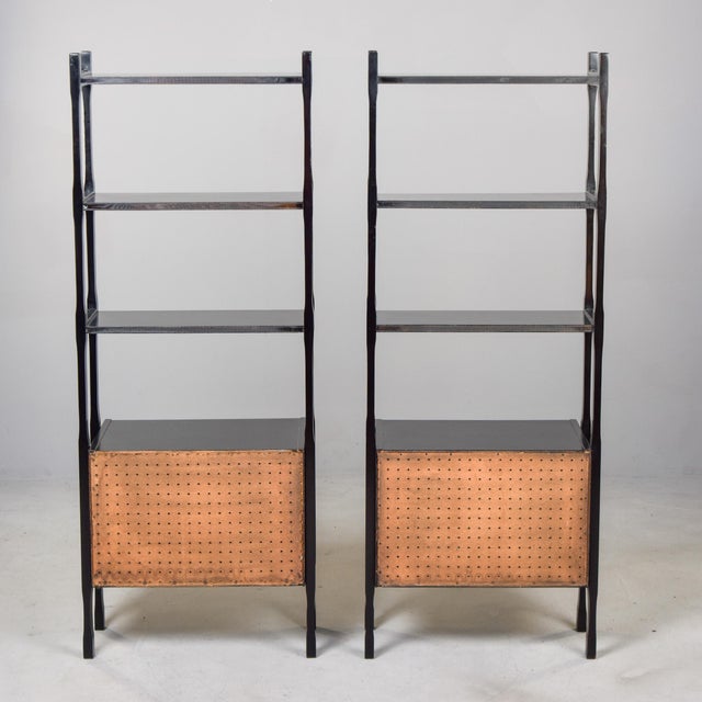 Mid Century Italian Ebonised Shelf Cabinets - Pair For Sale - Image 12 of 12