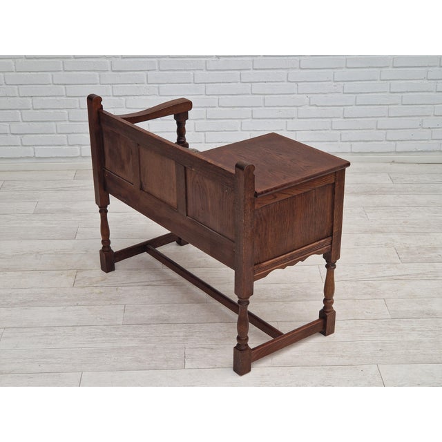 Scandinavian Bench or Sofa in Oak & Sheepskin, 1950s For Sale - Image 6 of 18