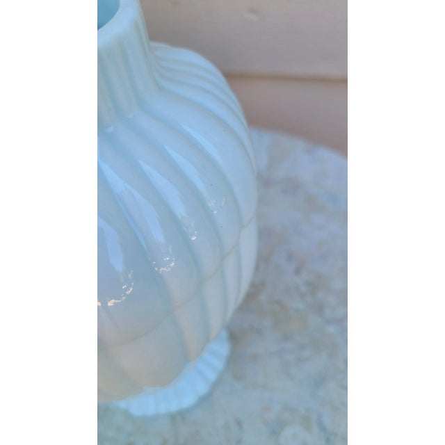 Vintage White Ceramic Italian Vase For Sale - Image 10 of 12