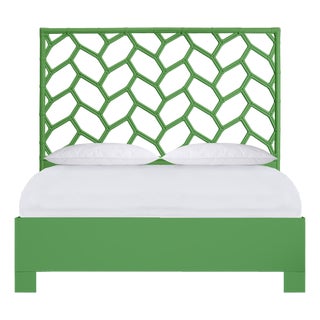 Silas Platform Bed Queen - Bright Green For Sale