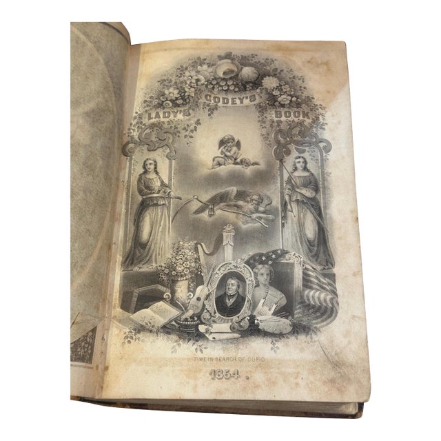 1854 Godey’s Lady’s Book- Fashion, Sewing, Patterns, Liturary Articles, Stories by Women & More! For Sale