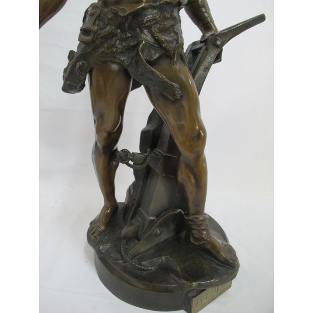 Emile Andre Boisseau French Industrial Bronze Sculpture Ense Et Aratro For Sale - Image 10 of 10