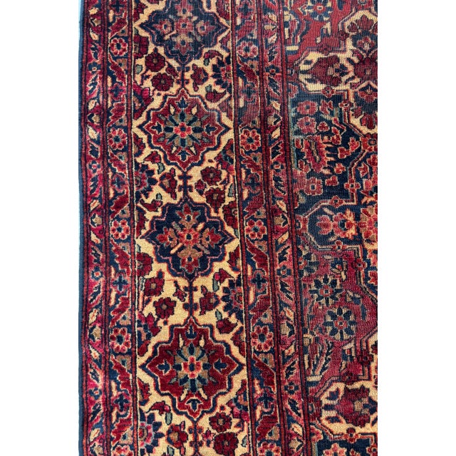 Persian Antique Persian Sarouk , 9' X 11'9" For Sale - Image 3 of 5