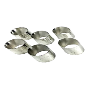 Mid Century Modern Silver Plate Napkin Holders - Set of 6