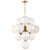 Metal Regina Andrew La Dame Chandelier in Swirl Glass Natural Brass For Sale - Image 7 of 7