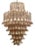 Mazzega Murano Chandelier in Light Pink, 2000 For Sale