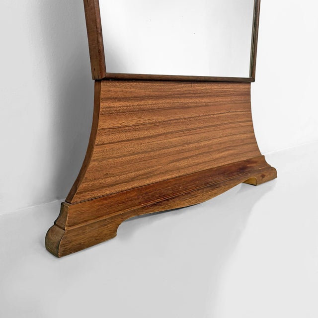 Mid-Century Modern Italian Floor-Standing Mirror with Wooden Frame, 1960s For Sale - Image 9 of 12