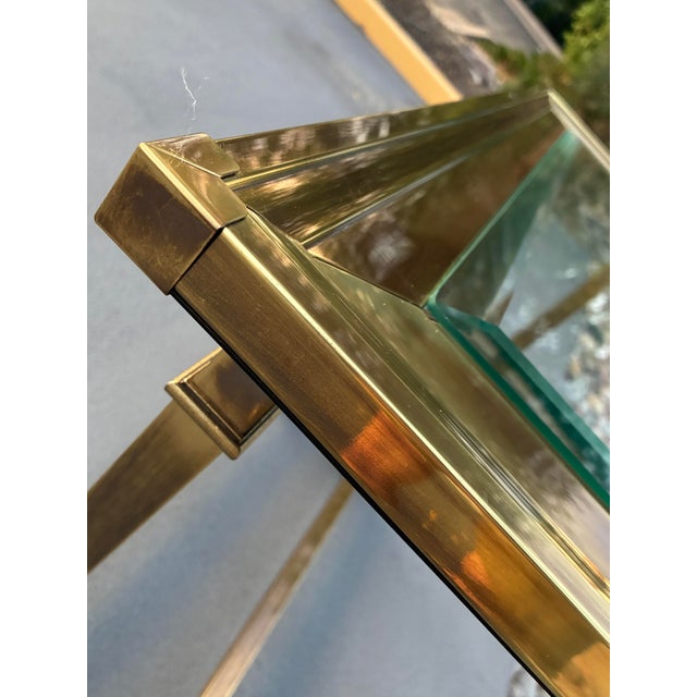 Mastercraft Brass Picture Frame Console Table From Mastercraft For Sale - Image 4 of 12