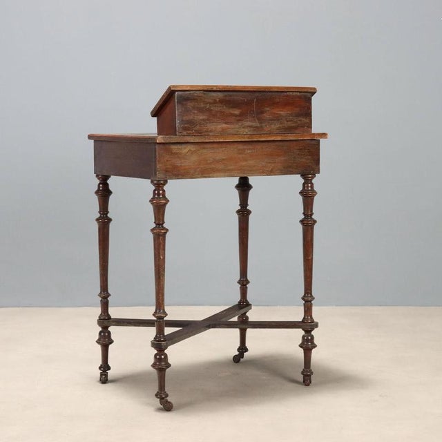 Antique English Art Nouveau Desk, 1900s For Sale - Image 9 of 10