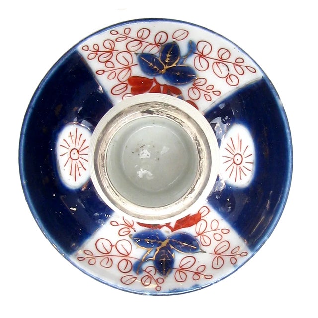 This lovely Imari style, flow blue match strike is a bit of a mystery to us. The design is typical of the the Japanese...