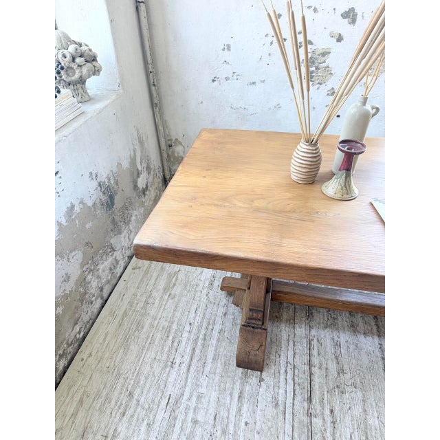 Brown Monastery Table in Oak, 1950s For Sale - Image 8 of 18