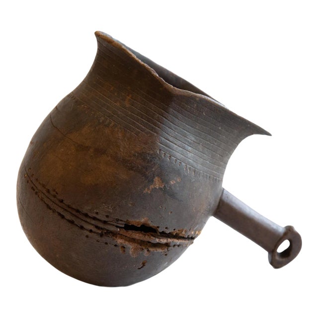 Vintage African Wooden Pitcher For Sale