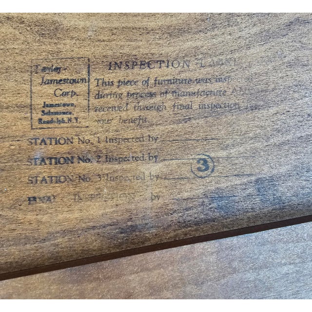 Mid Century Jamestown Furniture Maple Two Tier Single Drawer Side Table Nightstand For Sale - Image 10 of 10