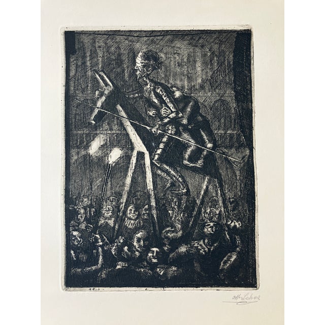 Printmaking Materials Pair of Original Etchings by Listed Spanish Artist, Manuel Lahoz Valle, Signed For Sale - Image 7 of 9