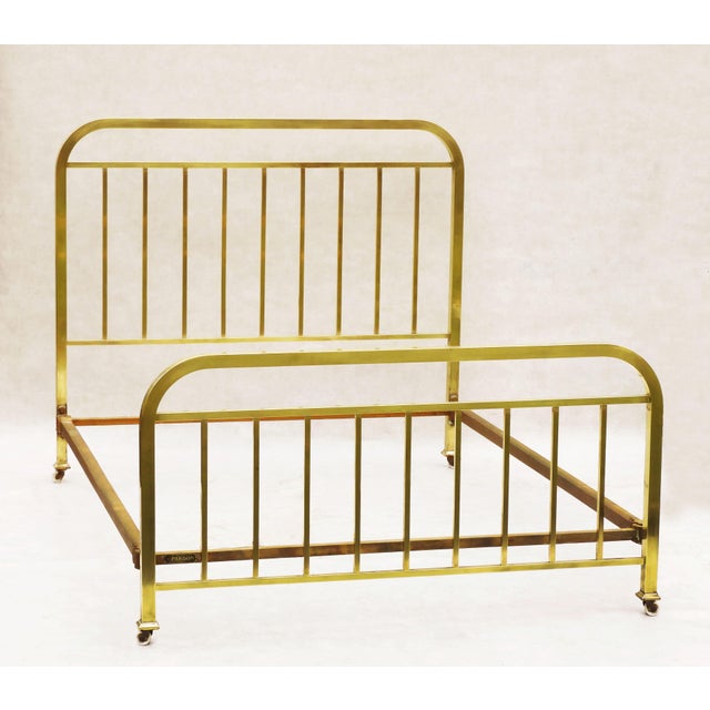 French Art Deco Brass Bed, 1930s For Sale - Image 6 of 9