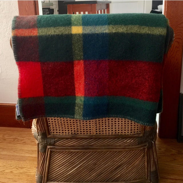 French Multicolor Wool Throw Blanket Chairish
