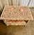 Gorgeous vintage hand made solid wood covered with seashells side table with drawer.