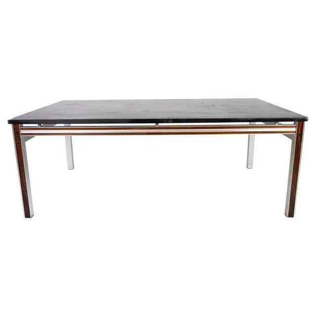 Danish Coffee Table with Black Plate and Rosewood Frame For Sale - Image 10 of 10