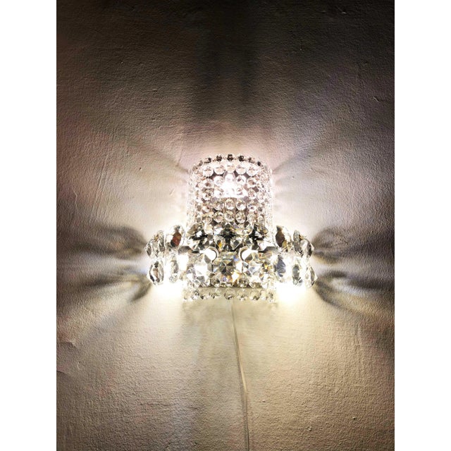 Large Crystal Sconces from Bakalowits & Söhne, 1960s, Set of 2 For Sale - Image 10 of 15