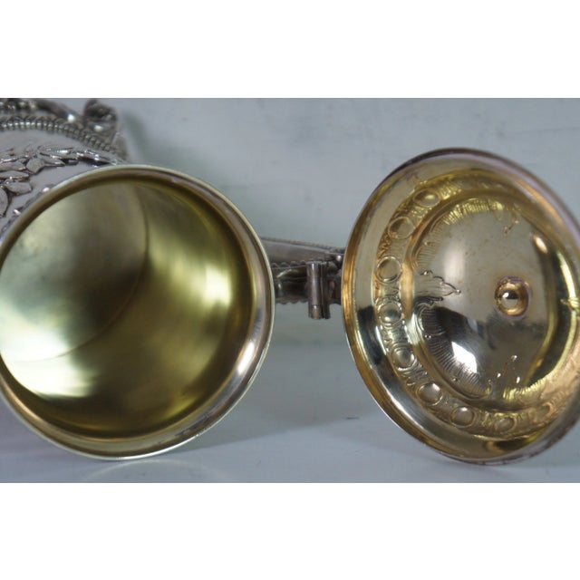 Antique 19th Century Dutch 800 Silver Baroque Figural Tankard Stein For Sale - Image 9 of 13