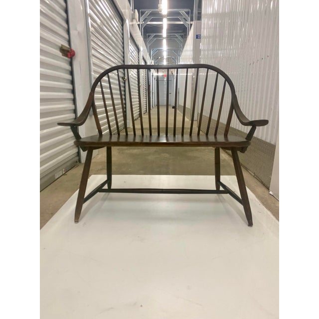 Vintage Hale of Vermont Windsor Prosper's Bench or Settee . For Sale - Image 12 of 12