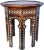 Brown Handcrafted Moorish-Patterned Mother-Of-Pearl Accent Table For Sale - Image 8 of 8