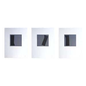Contemporary Abstract Engravings Printed on Deckle-Edged BFK Rives Paper "194r704 1-2-3" by Pierre Muckensturm