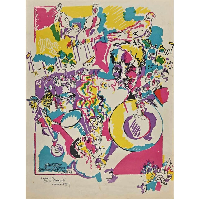 Jean,Pierre Jouffroy, Composition, Lithograph, 1963 For Sale