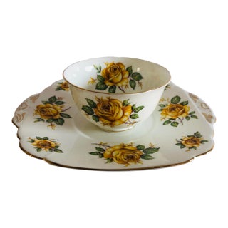 AdderleyEnglish China Plate and Bowl For Sale