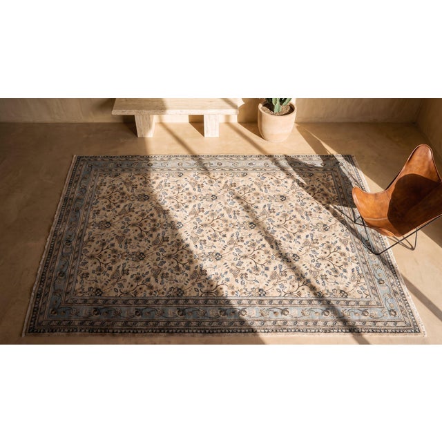 Unique Antique Persian Khorassan Moud Rug Finely Woven in Birjand Area - Signed by Jamshid For Sale - Image 17 of 17