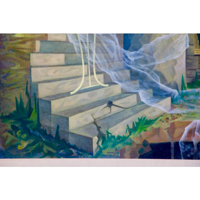 Blue "The Spirit of the House" Painting by Cees Brokke For Sale - Image 8 of 10