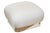Karl Springer Vintage 80's Karl Springer Large Souffle Restored Ottoman or Bench With Stainless Steel Base and Off White Upholstery For Sale - Image 4 of 10