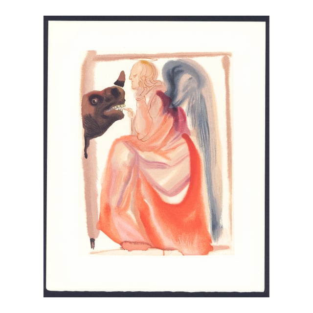 1963 Dalí Divine Comedy Engraving Paradis Chant 6 "Église Et Empire" (Church and Empire) For Sale