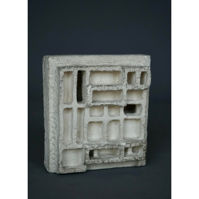 A nice period sculpture in brutalist or post-structuralist style. 1970s . Very attractive rough unglazed finish . Fine...