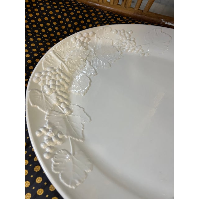 1970s 1970s Large Italian Serving Platter With Fruit and Grapes Relief For Sale - Image 5 of 10