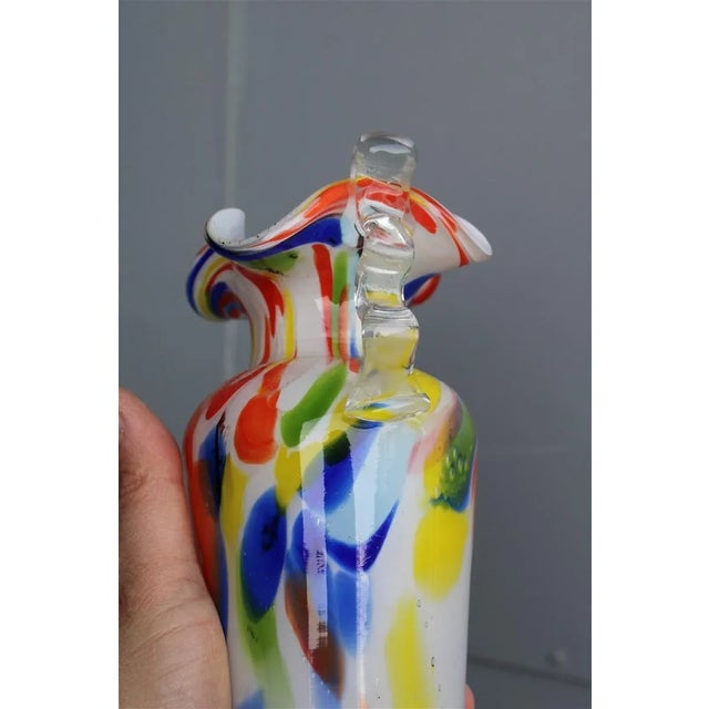 Italian Multi Colored Murano Glass Jar, 1960s, in Flawless conditions. Designed 1950 to 1959
