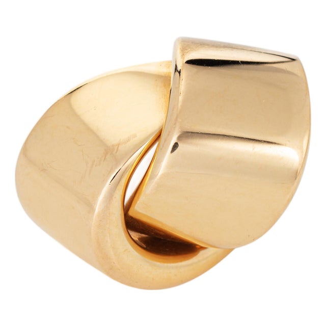 Vhernier Abbraccio Ring 18k Rose Gold Sz 6 Sculpted Cocktail Jewelry Signed For Sale