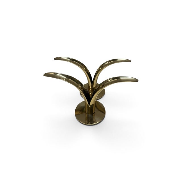Ivar Ålenius Björk Pair of Mid 20th Century Brass Candle Stick Holders MCM For Sale - Image 4 of 8