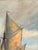 Vintage Signed Sailing Ship Seascape Oil Painting For Sale - Image 9 of 13