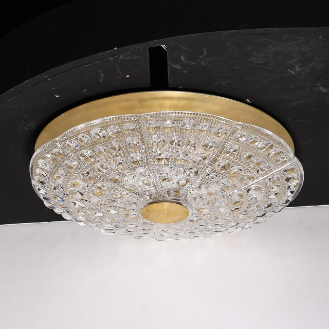 Mid-Century Modernist Flush Mount Chandelier by Carl Fagerlund for Orrefors For Sale - Image 9 of 16