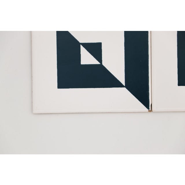 1950s 1950s Set of Two Small Bold Geometric Tiles, Portuguese For Sale - Image 5 of 11