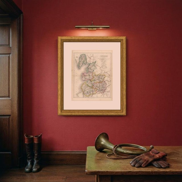 Antique Hobson Map of Lancashire with Liverpool and Manchester, 1870 For Sale - Image 10 of 12