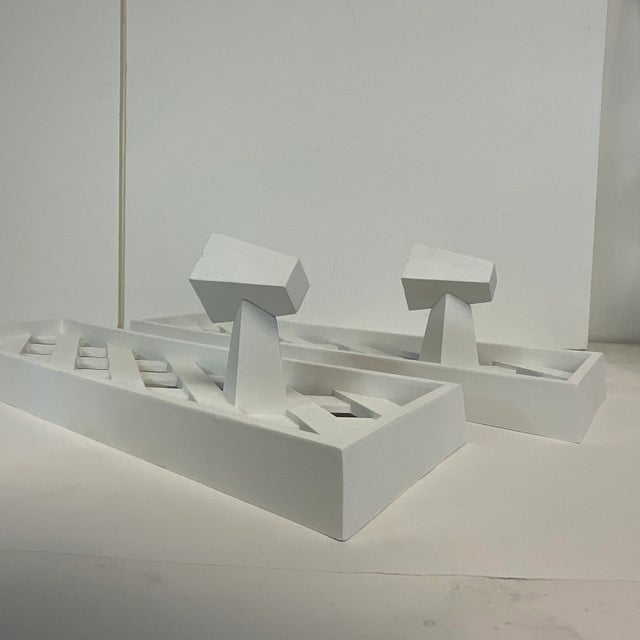 Mid-Century Syroco Style White Lattice Candle Holder Scones - A Pair. For Sale - Image 10 of 10