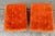Orange 1970s Pair of Billy Baldwin Style X Bench Ottomans For Sale - Image 8 of 12